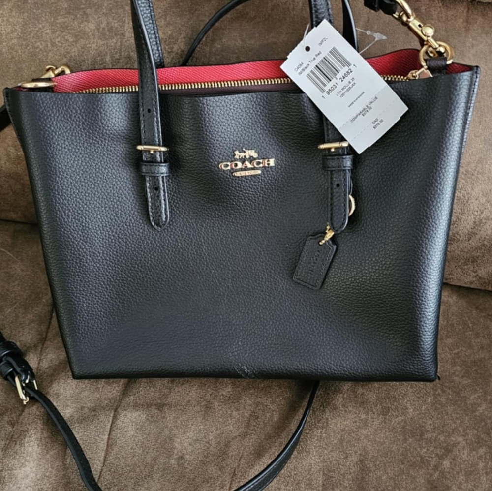 Coach Black Leather Hand Bag